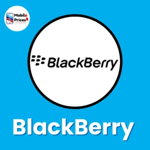 BlackBerry Mobile brand logo on a blue background with BlackBerry text below