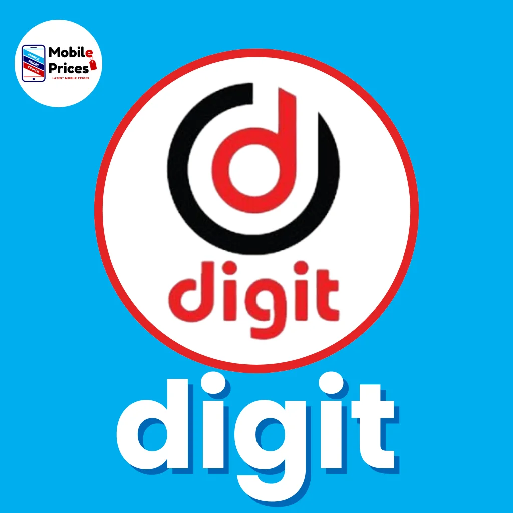 Digit Mobile brand logo on a blue background with Digit text below