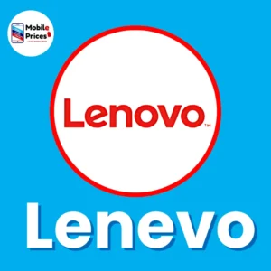 Lenevo Mobile brand logo on a blue background with Lenevo text below