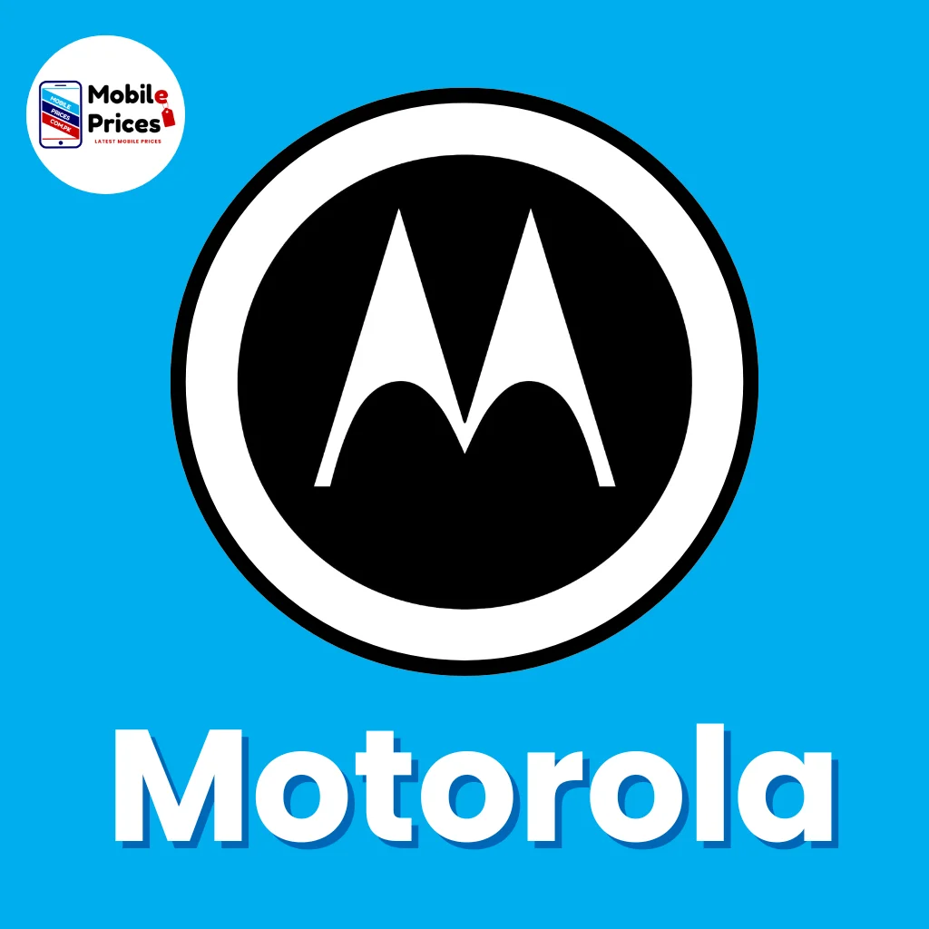 Motorola Mobile brand logo on a blue background with Motorola text below