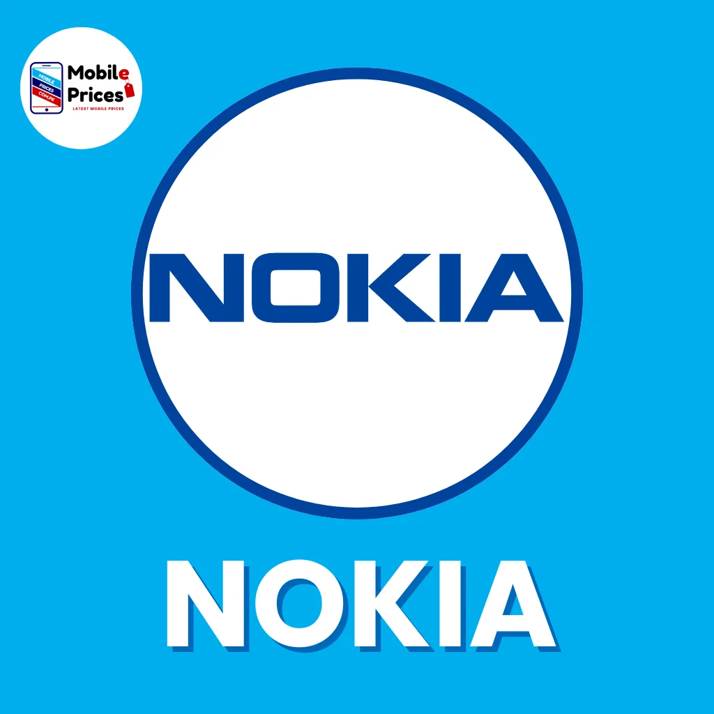 Nokia Mobile brand logo on a blue background with Nokia text below