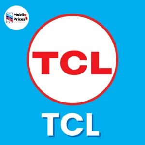 TCL Mobile brand logo on a blue background with TCL text below