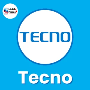 Tecno Mobile brand logo on a blue background with Tecno text below