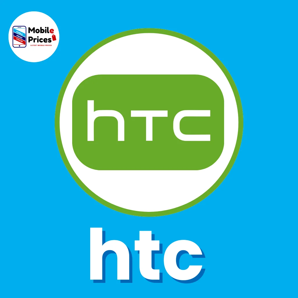 htc Mobile brand logo on a blue background with htc text below