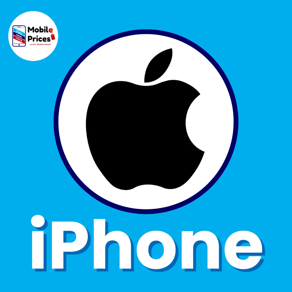 iPhone Mobile brand logo on a blue background with iPhone text below