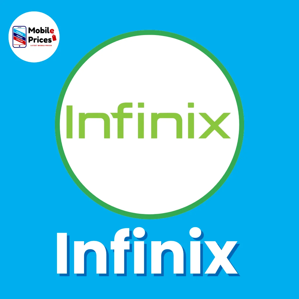 Infinix Mobile brand logo on a blue background with Infinix text below