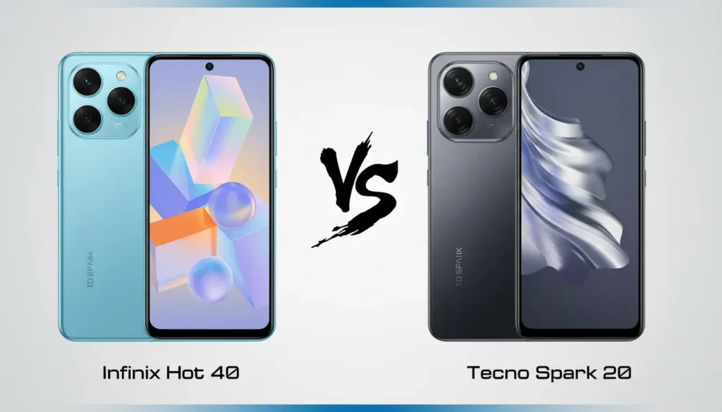 Infinix Hot 40 vs Tecno Spark 20 smartphone comparison